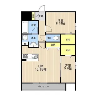 LIBTH大津【4階】の間取り