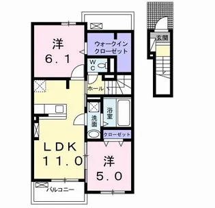 コンフォート高富 I【2階】の間取り