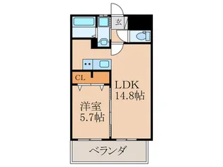 DAZZLE霧ヶ丘【7階】の間取り