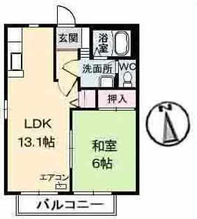 カサ・ディ・ボスコ B棟【1階】の間取り