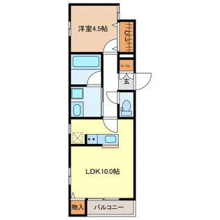 カーサバレンシア津新町【3階】の間取り