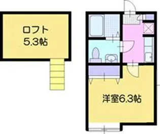 ツインライト大麻【1階】の間取り