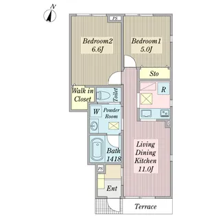 Ohana【1階】の間取り