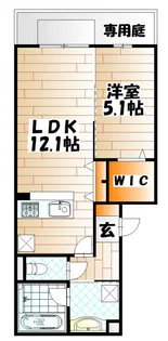 HABITAT YOSHINO【1階】の間取り