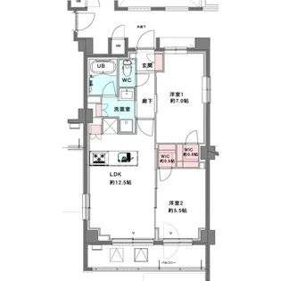 スプリングスクエア永福【1階】の間取り