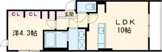 仮)ヴェルデオーロ住吉【4階】の間取り