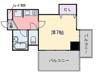 コンドミニアム中村学園前【2階】の間取り