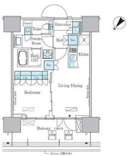 HARUMIFLAG PORT VILLAGE C棟【5階】の間取り