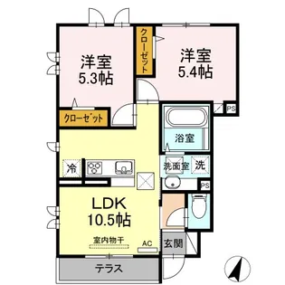 ピエールドゥ ヴィラ【1階】の間取り