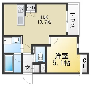 al sole【1階】の間取り