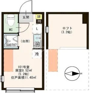 ハーモニーテラス東新小岩【1階】の間取り