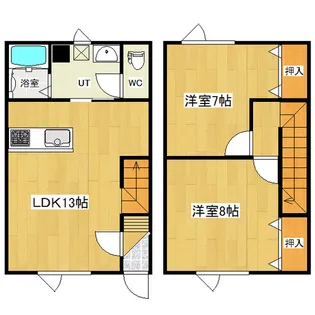 スーパーハイム西富B【1階】の間取り