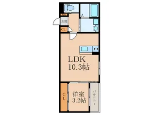 BRAVE BASE苅田【2階】の間取り