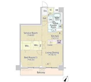 SASAZUKA TODAY【4階】の間取り