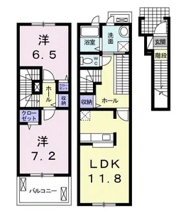アプリコットI【2階】の間取り