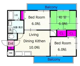ハーモニウス【4階】の間取り