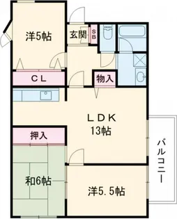 カルム湊川【6階】の間取り