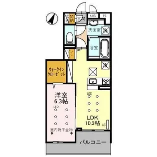 ソレイユガーデン【1階】の間取り