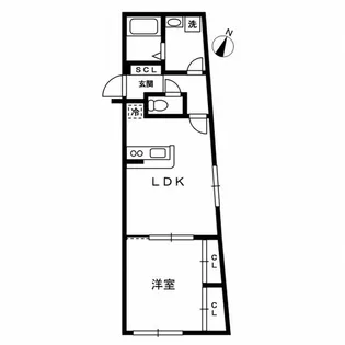 ザ・パーククロス千歳烏山【2階】の間取り