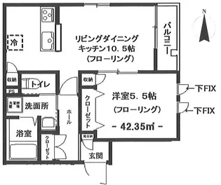 メゾンド・グローリー【3階】の間取り