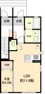 ソレイユ青【1階】の間取り