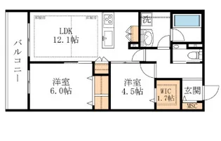LA MAISON 千年【2階】の間取り
