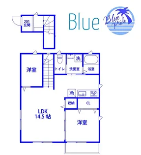 KK汐入【2階】の間取り