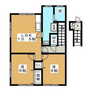 コーポKランド【2階】の間取り