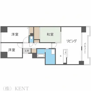 ベルフラワー八軒マンション【4階】の間取り
