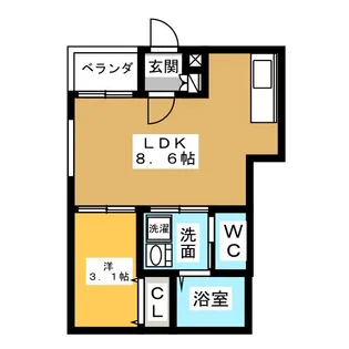 D LIFE 道下【3階】の間取り