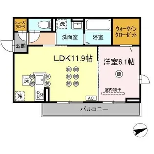 アルタ・レジデ【1階】の間取り