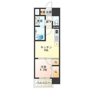 グランパシフィックPINE Luxe【3階】の間取り