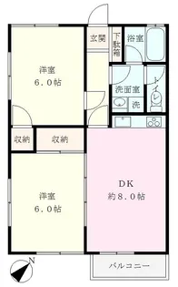 ハイツ光【1階】の間取り