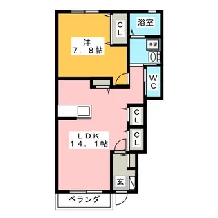 グランエスペランサ・ダイアD【2階】の間取り