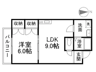 アルベールビルエイト【2階】の間取り