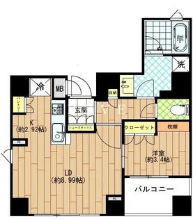 アリーチェ茅場町【11階】の間取り