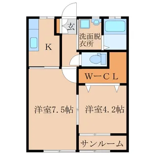 シャルール B棟【2階】の間取り