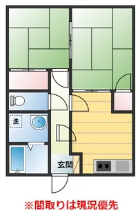 グリーンビュー【2階】の間取り