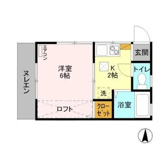 キャッスル下矢切【1階】の間取り