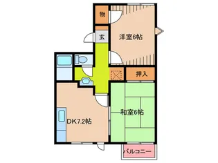 ロジュマン三苫【2階】の間取り