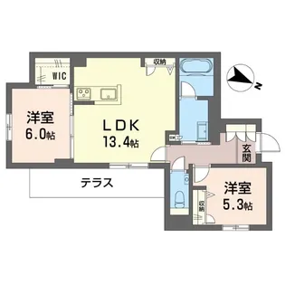 フォレスト【1階】の間取り