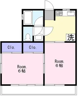 ヒルトップ本太【2階】の間取り