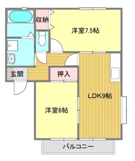 イーストビレッジ【2階】の間取り