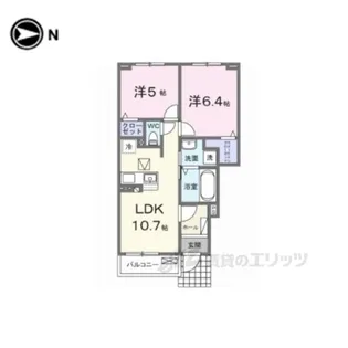 ファインビレB【1階】の間取り