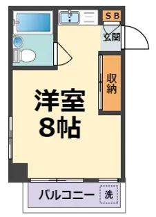 メゾンモナムール【1階】の間取り