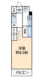 メイクスデザイン住吉アジールコート【6階】の間取り