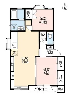 ヴェルテスサカイ B-【2階】の間取り