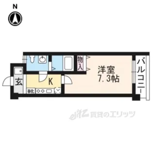 レヴィア七条【5階】の間取り