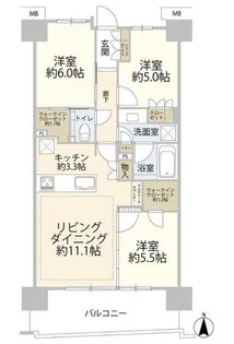 ガーデンクロス東京王子(0004573)【6階】の間取り