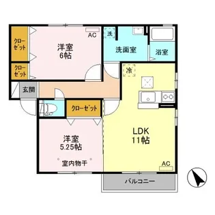 サンファースト C【1階】の間取り
